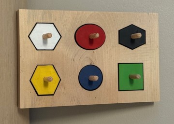 Pusle-brikker med geometriske former